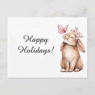 Adorable  Easter a cute bunny  Feiertagspostkarte
