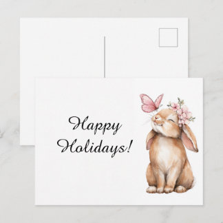 Adorable  Easter a cute bunny  Postkarte