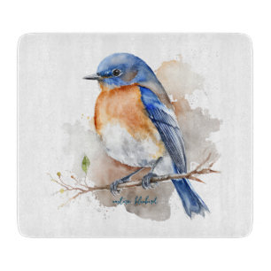 Adorable Eastern Bluebird Wasserfarbe Schneidebrett