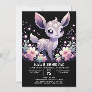 Adorable Elegante Deer Einladung