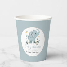 Adorable Elephant Blue Baby Boy Dusche