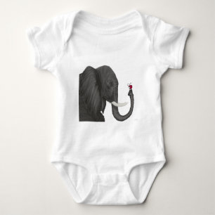 Adorable Elephant und Niedliche Ladybug Baby Strampler