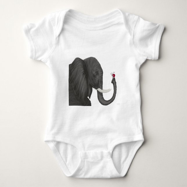 Adorable Elephant und Niedliche Ladybug Baby Strampler (Vorderseite)