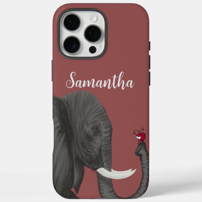 Adorable Elephant und Niedliche Ladybug Case-Mate iPhone Hülle (Rückseite)