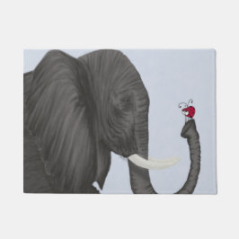 Adorable Elephant und Niedliche Ladybug Fußmatte