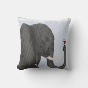 Adorable Elephant und Niedliche Ladybug Kissen