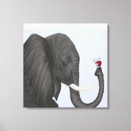 Adorable Elephant und Niedliche Ladybug Leinwanddruck
