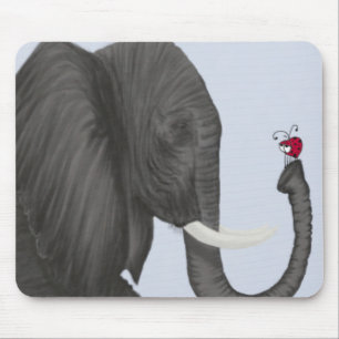 Adorable Elephant und Niedliche Ladybug Mousepad