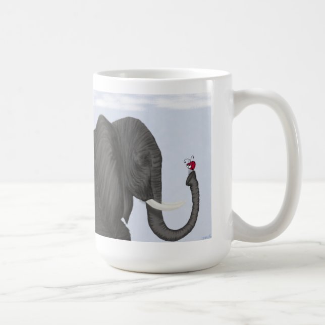 Adorable Elephant und Niedliche Ladybug Tasse (Rechts)