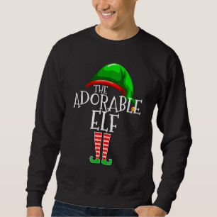 Adorable Elf Familie Matching Gruppe Weihnachten K Sweatshirt