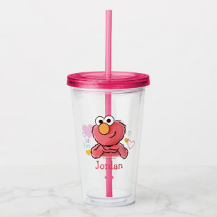 Adorable Elmo Geben Sie Ihren eigenen Namen hinz Acryltrinkbecher