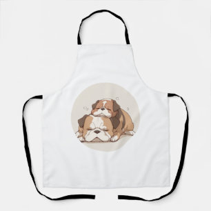 Adorable English Bulldog Classic T - Shirt (2) Schürze