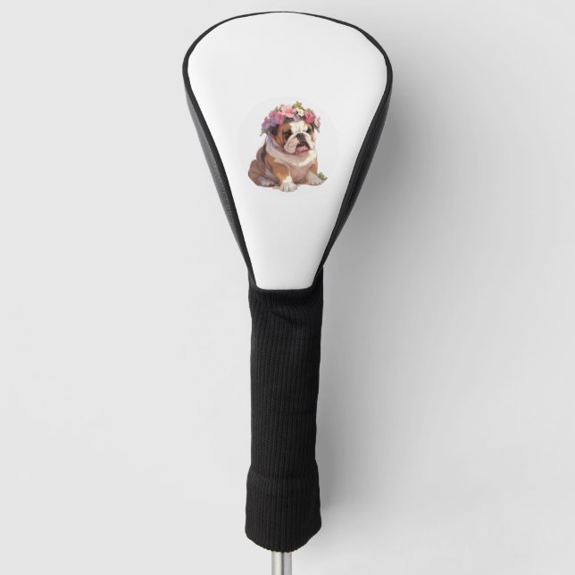 Adorable English Bulldog Classic T - Shirt (6) Golf Headcover (Vorderseite)