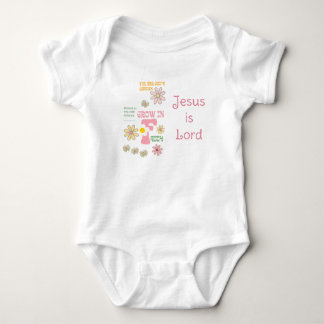 Adorable Faith Pastel Retro Floral Butterfly Baby Strampler