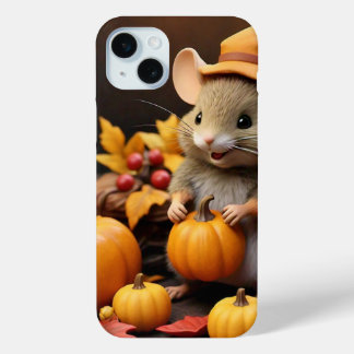 Adorable Fall Maus mit Pumpkins IPhone 15 Fall Case-Mate iPhone Hülle