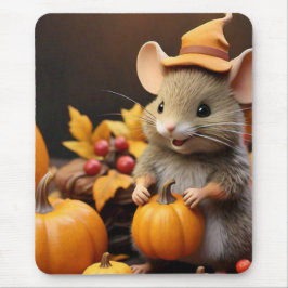 Adorable Fall Maus mit Pumpkins Maus Pad Mousepad