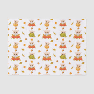 Adorable Fall Owls Seidenpapier