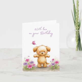 Adorable Faltkarte zum Geburtstag mit Süße Tier Karte