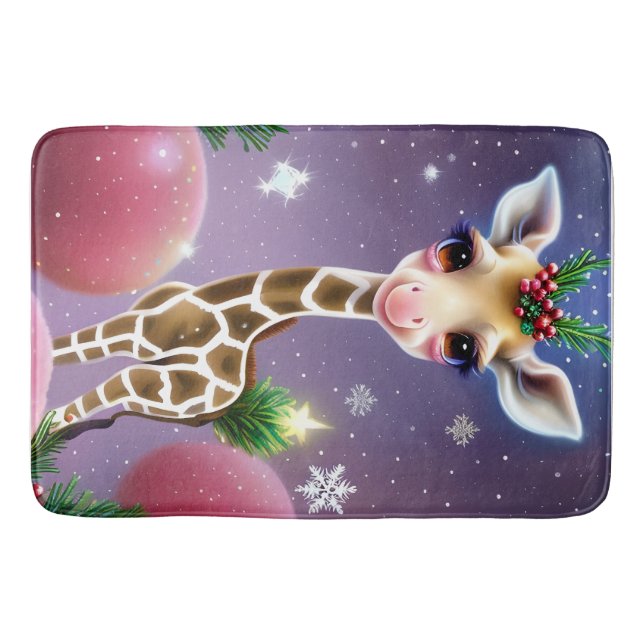 Adorable Fantasy Baby Giraffe mit Holly Badematte (Vorderseite)
