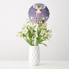 Adorable Fantasy Baby Giraffe mit Holly Ballon
