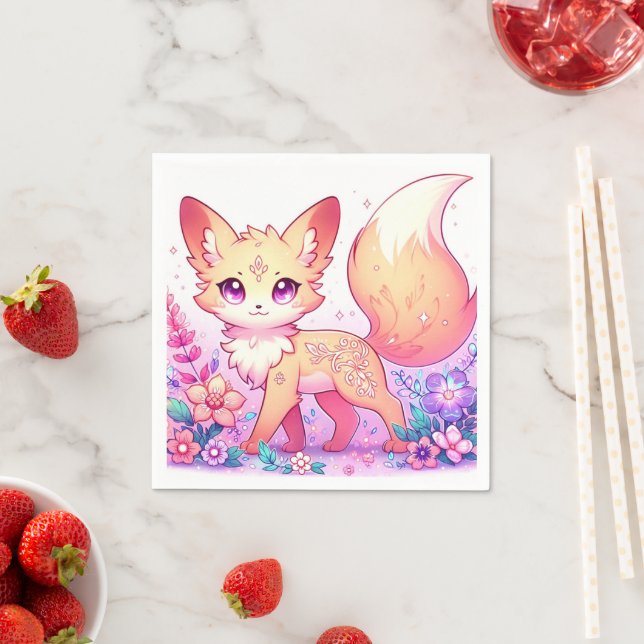 Adorable Fantasy Fox Babydusche Serviette (Beispiel)