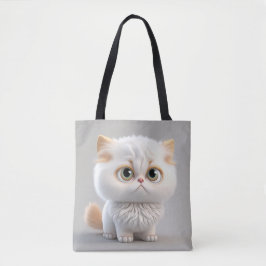 ADORABLE FANTASY WHITE CAT MIT BUFF OHREN GROSSEN 