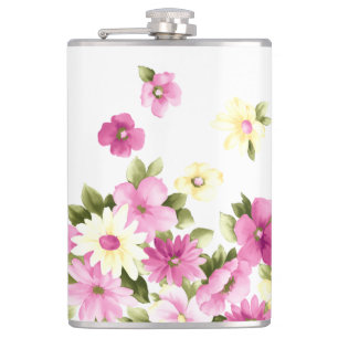 Adorable farbenfrohe Girly Blooming Blume Flachmann