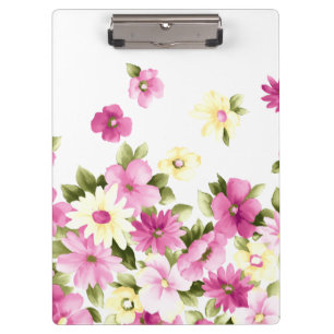 Adorable farbenfrohe Girly Blooming Blume Klemmbrett