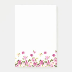 Adorable farbenfrohe Girly Blooming Blume Post-it Klebezettel