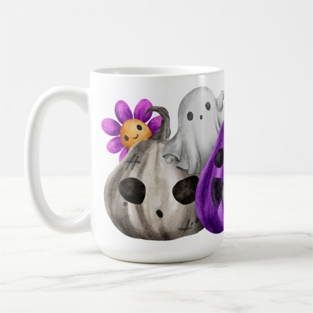 ADORABLE FARBFÄLTIGE HALLOWEEN PUMPKINS GHOSTS KAFFEETASSE (Links)