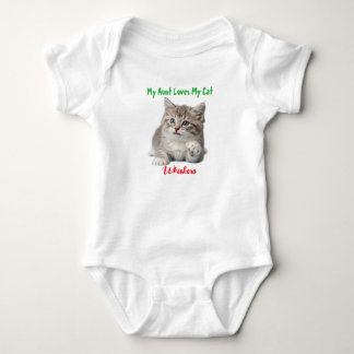 Adorable Feline Fan: Personalisiertes Cat-Foto Baby Strampler