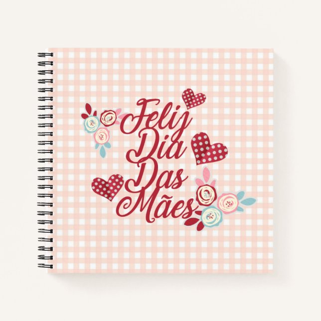 Adorable Feliz Dia Das Mães | Notebook Notizbuch (Vorderseite)