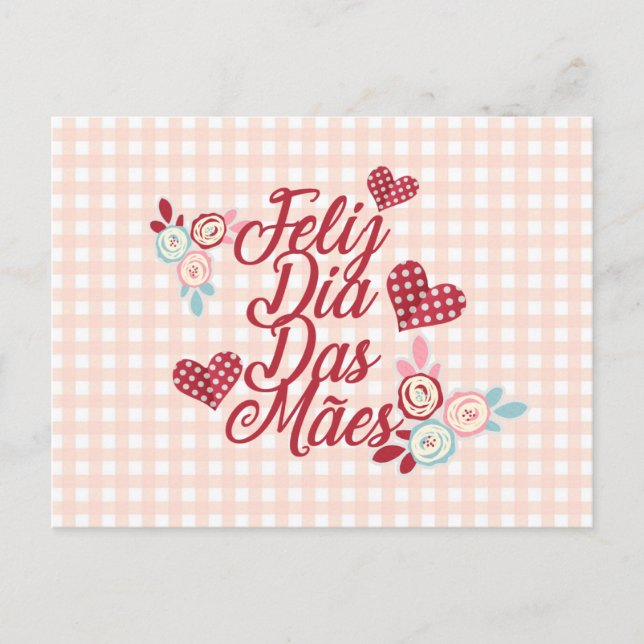 Adorable Feliz Dia Das Mães | Postkarte (Vorderseite)