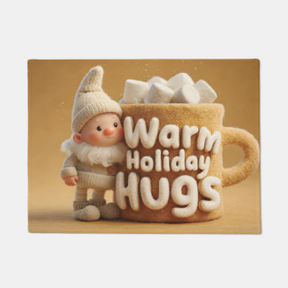 Adorable Felt Gnome with Marshmallow Mug Fußmatte