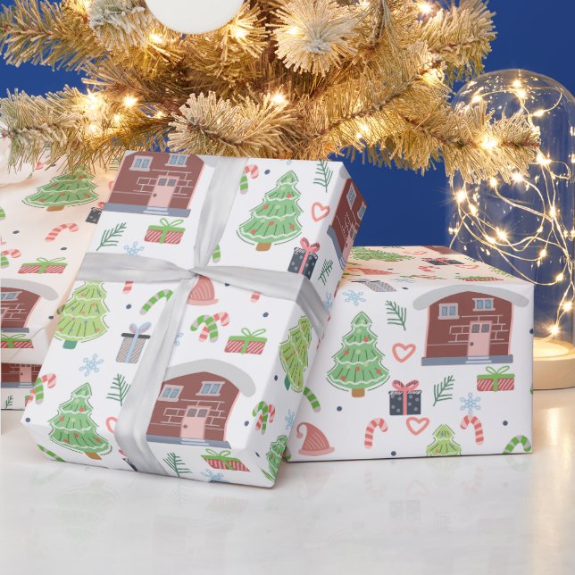 Adorable festliche Weihnachtsmuster Geschenkpapier (Feiertage)