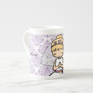 Adorable First Heilige Kommunion kleine Mädchen Ta Prozellantasse