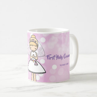 Adorable First Holy Communion blonde Mädchenname T Kaffeetasse
