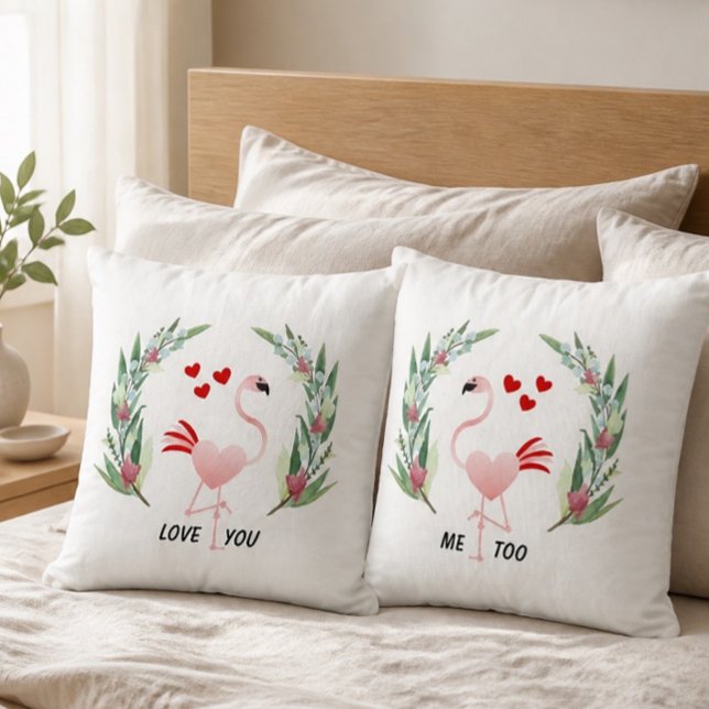 Adorable Flamingo Reversible Pillow Kissen (Von Creator hochgeladen)