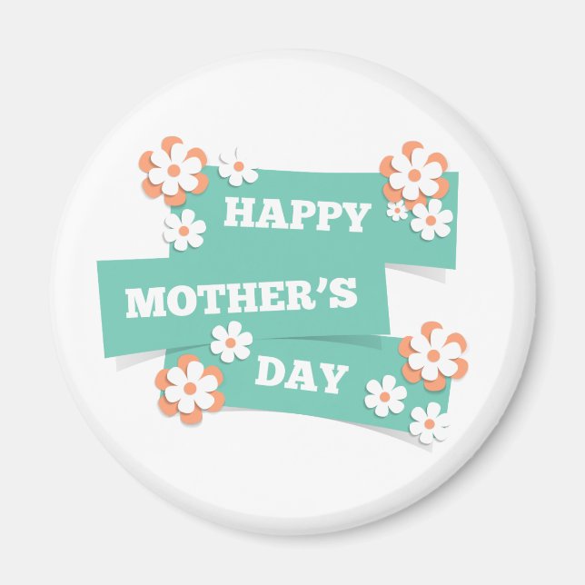 Adorable Floral Happy Mother Day | Magnet (Vorne)