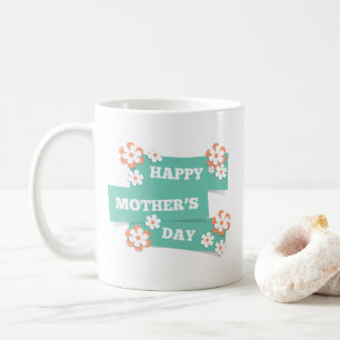 Adorable Floral Happy Mother Day   Tasse des Kaffe