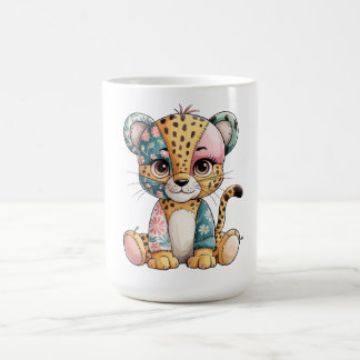 Adorable florale Patchwork Niedlich Baby Cheetah N Kaffeetasse