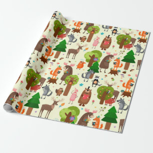 Adorable Forest Crites Geschenkpapier