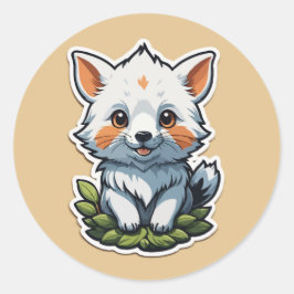 Adorable Fox Cub Sticker - Niedliche Wildtiere Art