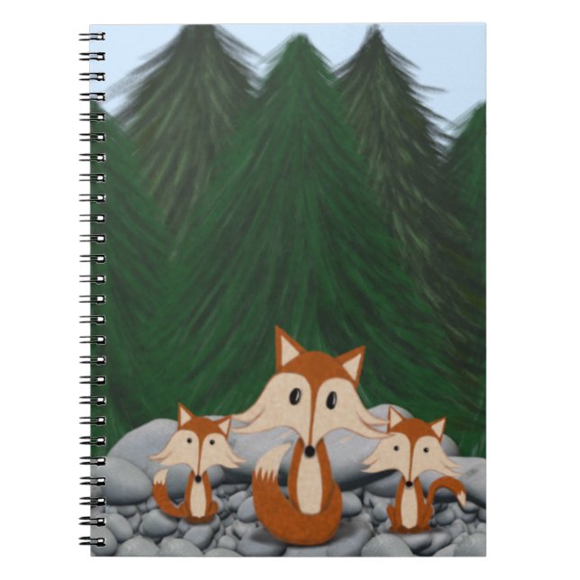 Adorable Fox Family Notizblock (Vorderseite)