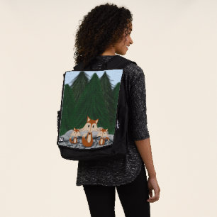 Adorable Fox Family Rucksack