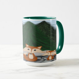 Adorable Fox Family Tasse