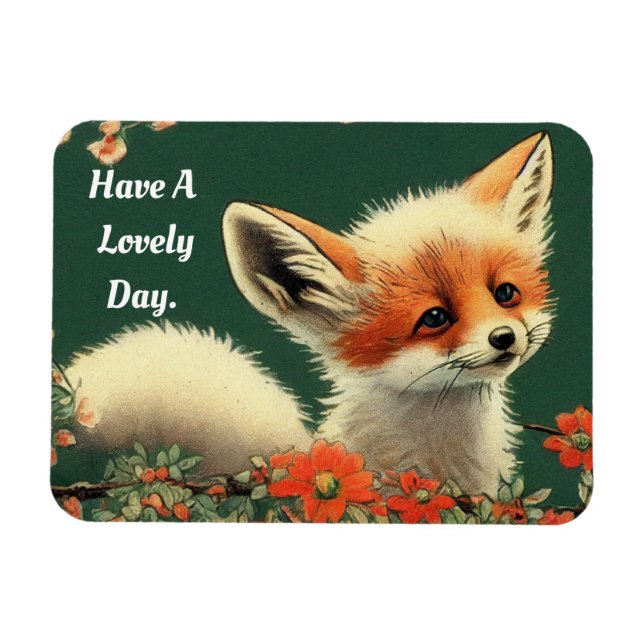 Adorable Fox in Blume Flexible Magnet (Horizontal)