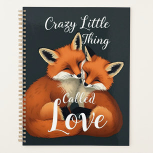 Adorable Fox Liebe Couple Illustration Planer