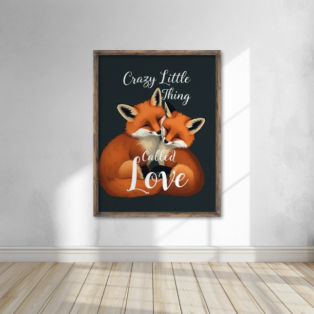 Adorable Fox Liebe Couple Illustration Poster (Von Creator hochgeladen)