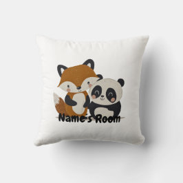 Adorable Fox und Panda Friends Kids Throw Kissen